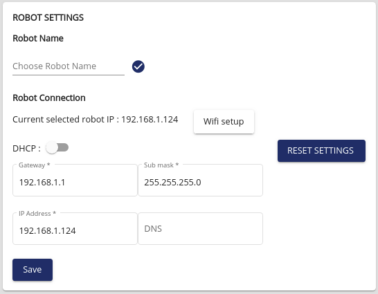 Setting up a custom static IP on Niryo Studio